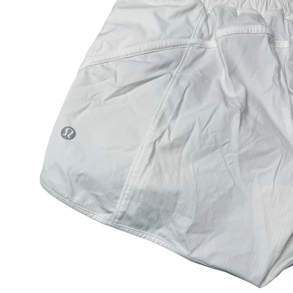 Lululemon Track That Lined White Short 5” Size 4